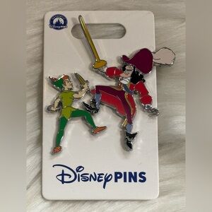 2025 Disney Parks Peter Pan Captain Hook Sword Fight 2 Pin Set OE
